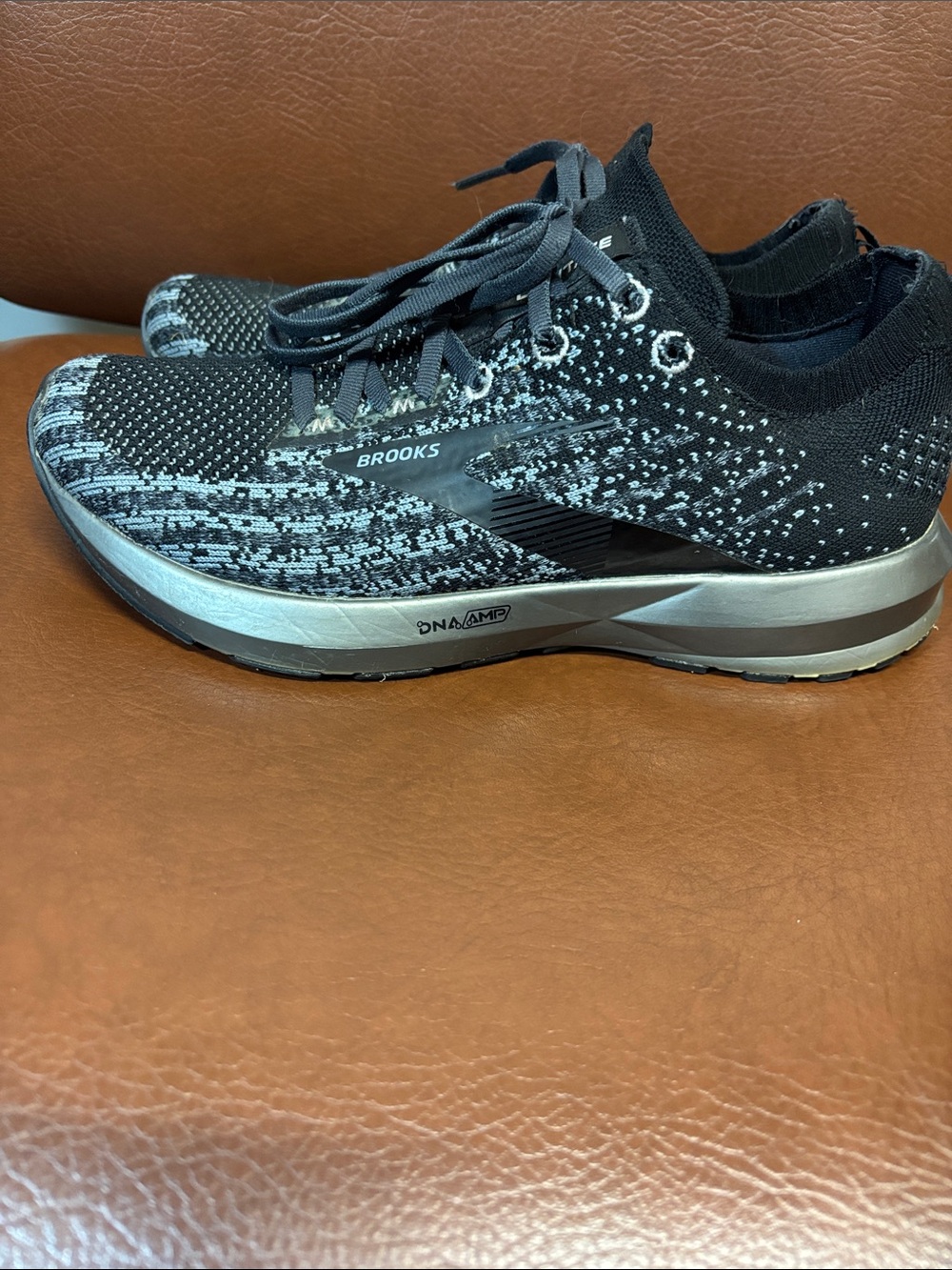 Brooks Women's Black & Silver Knit Running Shoes